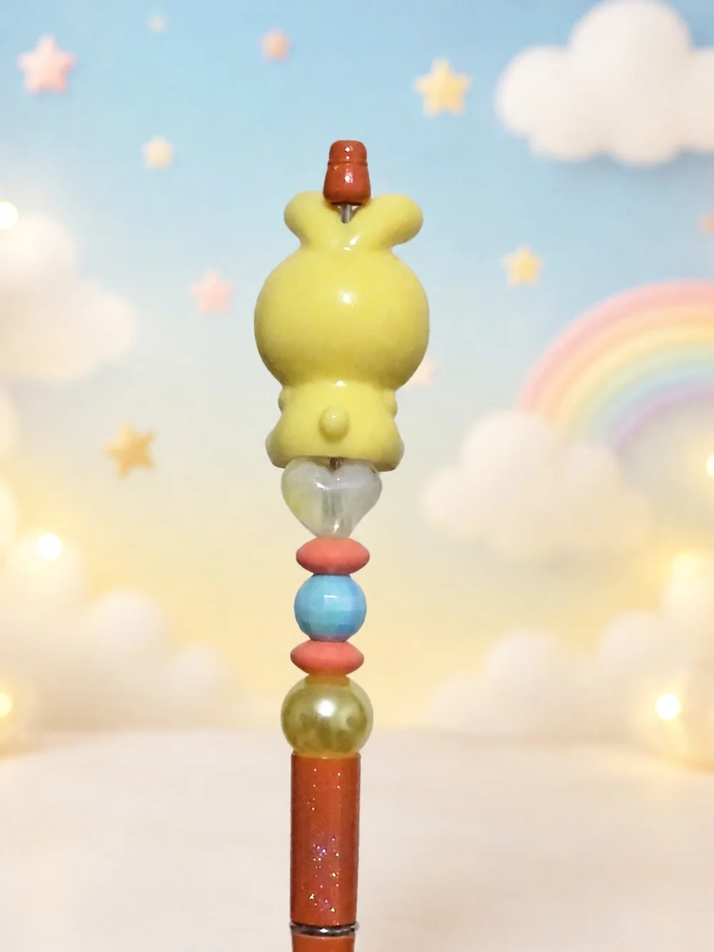 Yellow Bunny Crybaby-Inspired Handmade Beaded Pen